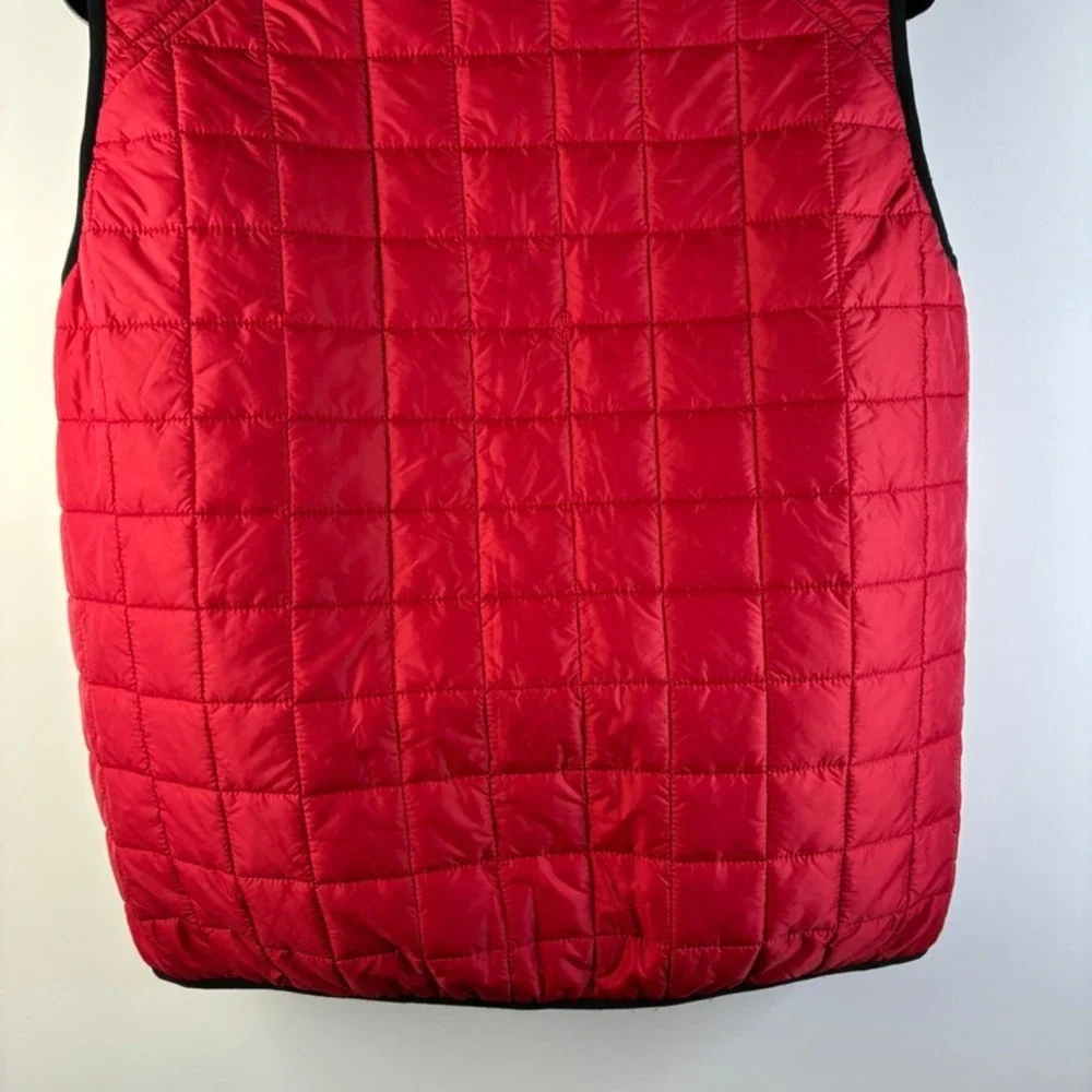 STS‎ Ranchwear Men's Large The Wesley Quilted Puffer Vest Red Mock Neck Full Zip